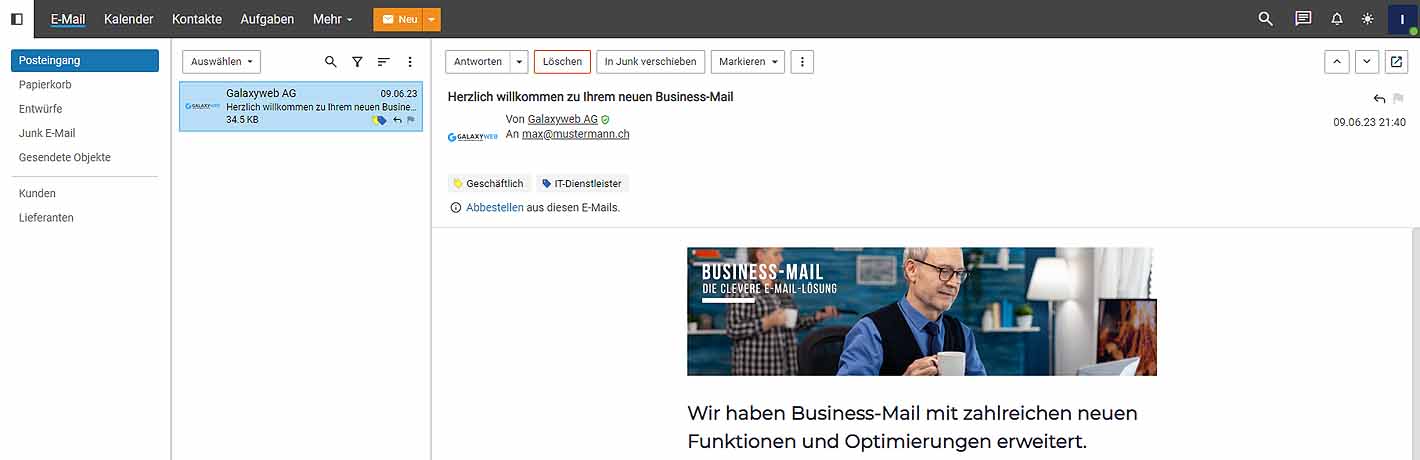 Das Webmail in neuem Glanz