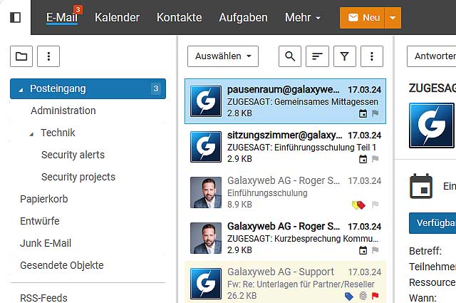 Webmail Posteingang