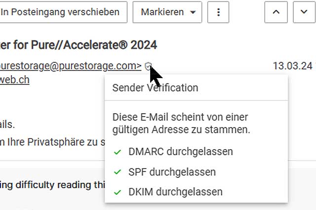 Absender-Überprüfungs-Schutzschild