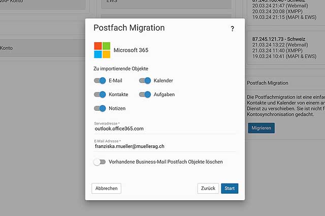 Postfachmigration M365