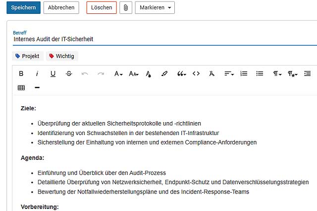 Notizen bearbeiten