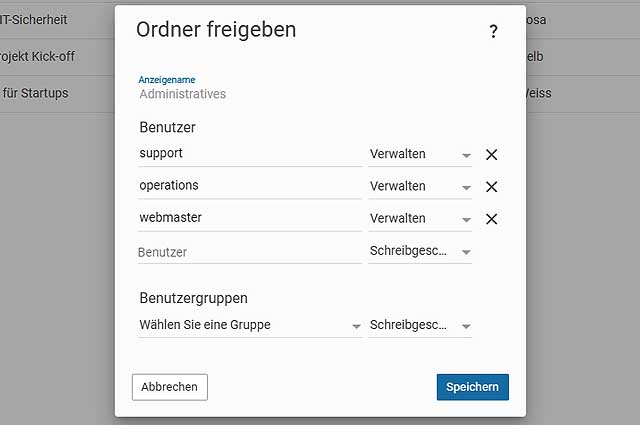 Notizen freigeben