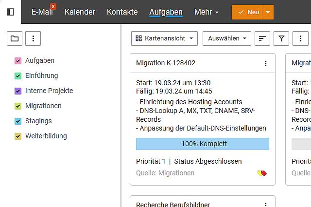 Aufgaben Kartenansicht