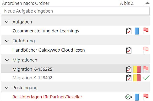 Aufgaben mit Outlook synchronisieren